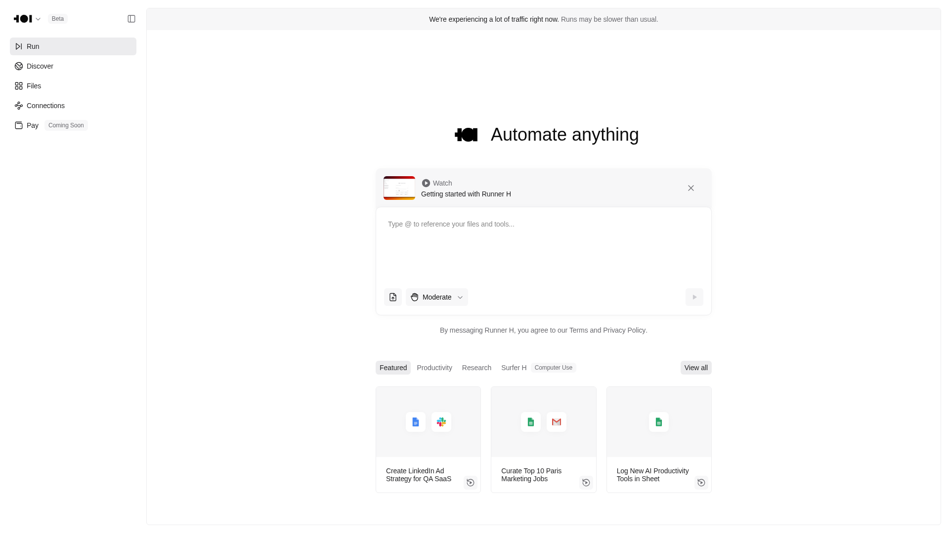 Runner H screenshot