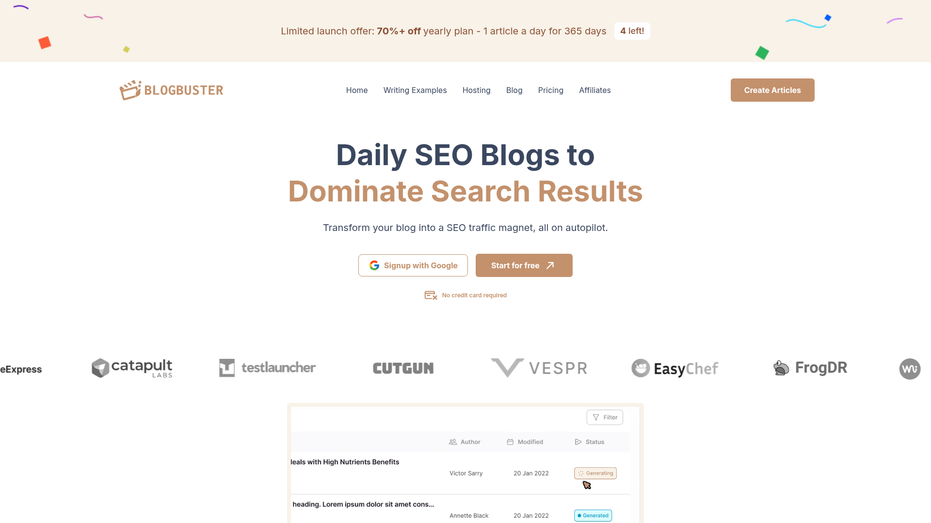 BlogBuster screenshot