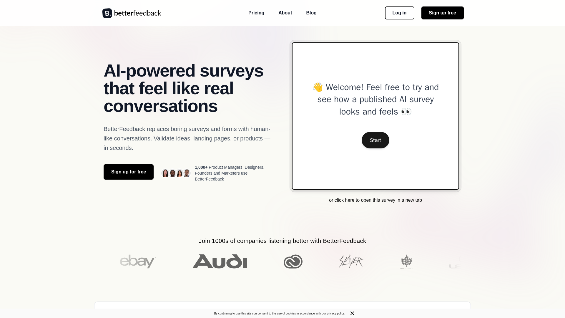 BetterFeedback screenshot
