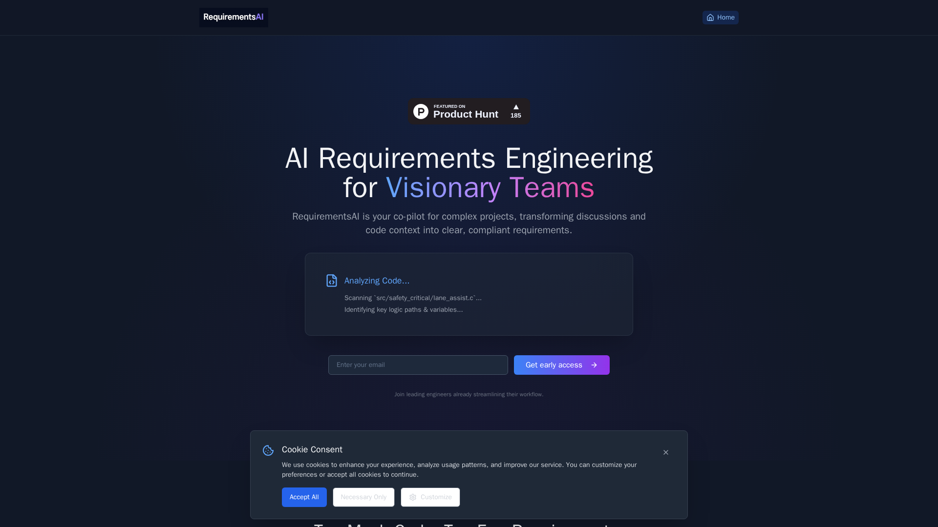 RequirementsAI screenshot