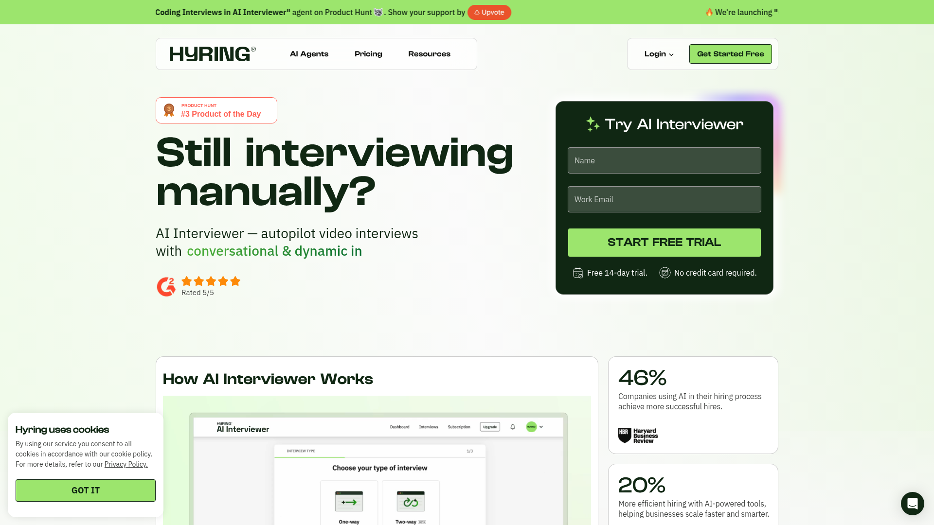 Hyring screenshot