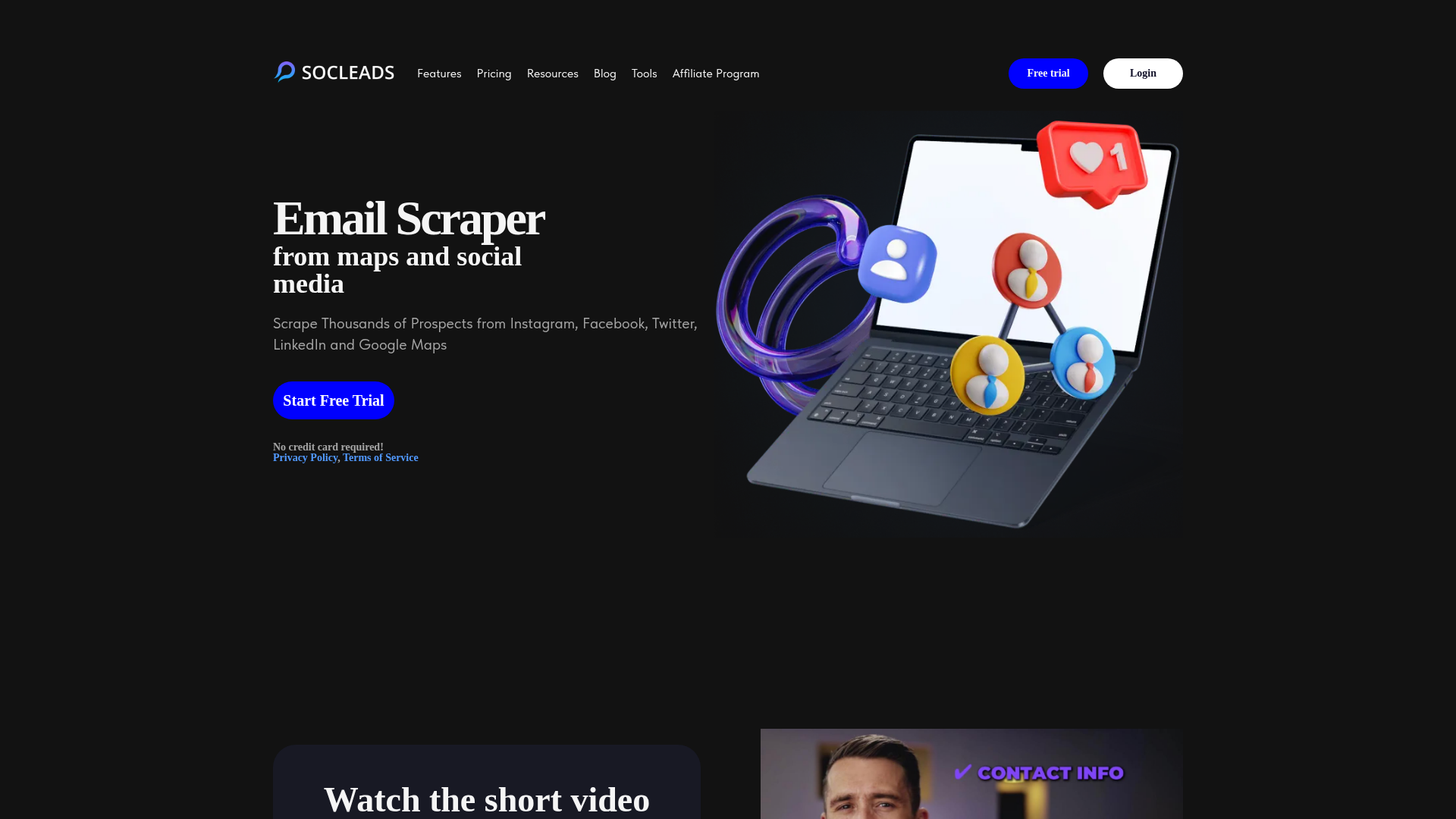SocLeads screenshot