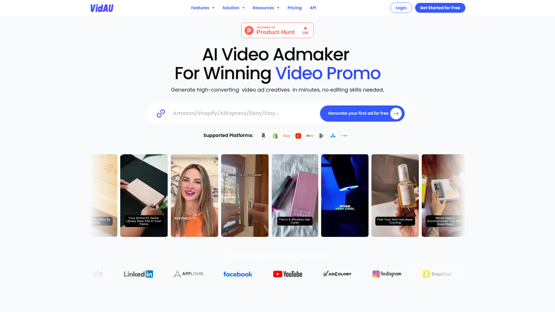 VidAU AI screenshot