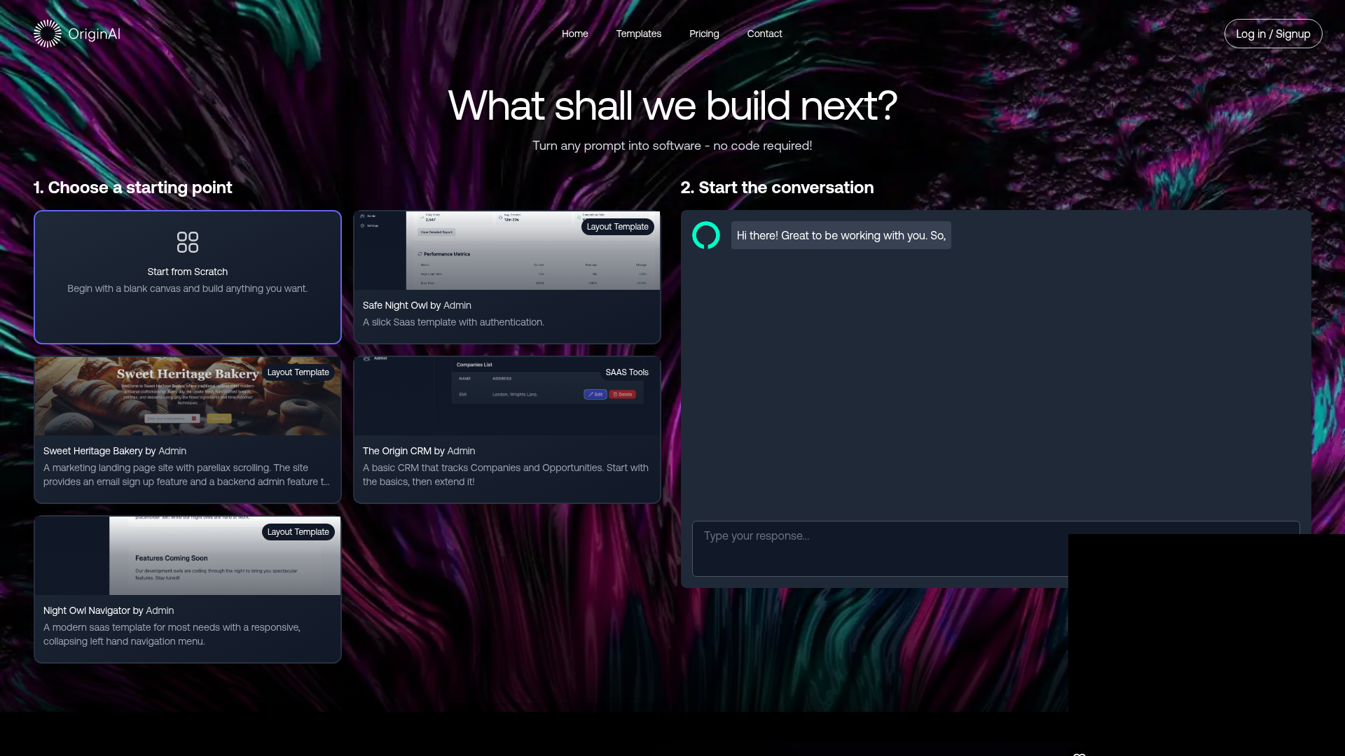 Origin AI screenshot